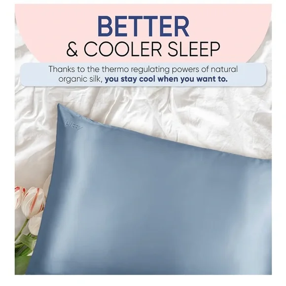 NEW Blissy Silk Pillowcase - 100% Pure Mulberry Silk - Picture 7 of 9